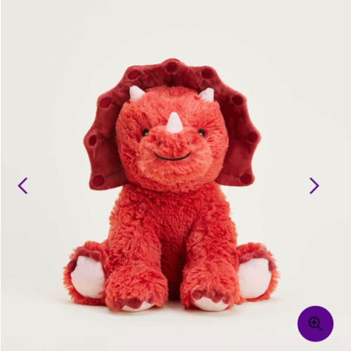 Red Triceratops Warmies | Microwavable Red Triceratops Warmies Stuffed Animal | Warmies USA
