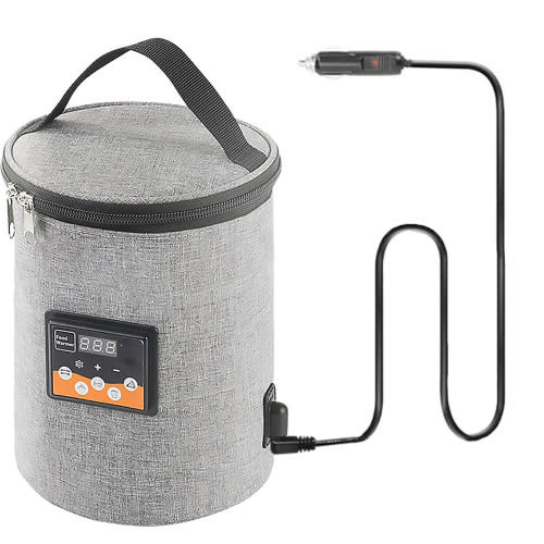 Sunsbell Bottle Warmer - 3.8L Portable Milk Warmer with Temperature Display & DC 12V Cord for Car Socket