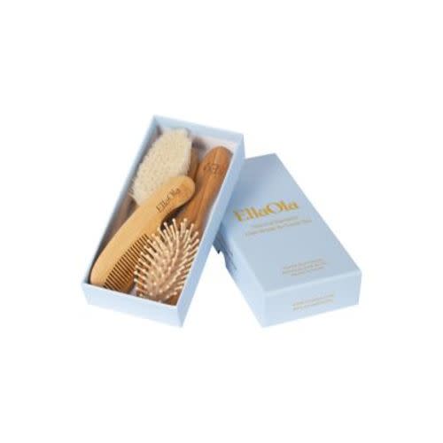 Unisex 3-Piece Bamboo Brush & Comb Set - Baby