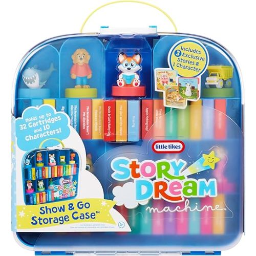Little Tikes Story Dream Machine Show & Go Storage Case, Storytime, Books, Audio Play, Character, Carry Case, Gift and Toy for Toddlers and Kids Girls Boys Ages 3+