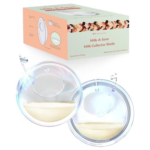 Idaho Jones Breast Milk Collector Shells | Soft Milk Catchers | Don't Waste Your Milk in Nursing Pads, Save it with Milk-A-Save | Recolector de Leche Materna