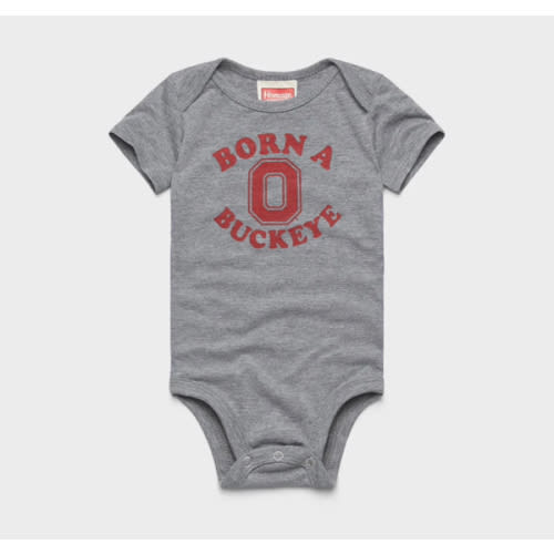 Born a Buckeye Ohio State University Baby One-Piece | Retro OSU Baby One Piece – HOMAGE