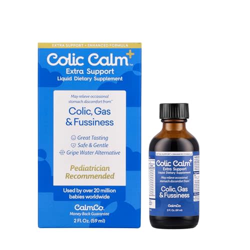 Colic Calm Plus - Gripe Water with Extra Support, Infant Gas Drops for Newborns, Colic & Upset Stomach Relief, Safe & Gentle, Baby Essentials for Digestive Health, 2 fl oz (Pack of 1)