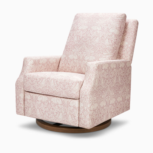 Namesake Morris & Co. x Namesake Crewe Recliner and Swivel Glider - Pure Brer Rabbit In Rose Performance Eco-Weave