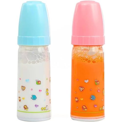Mommy & Me Magic Baby Doll Bottles | Disappearing Milk & Juice Feeding Set - Ages 3+ (2 Pack)