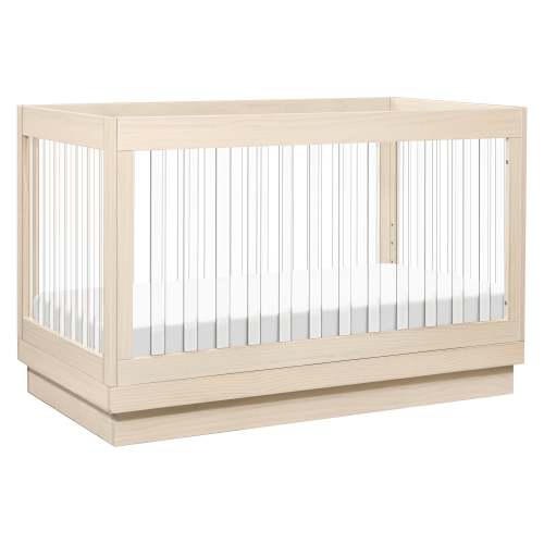 Harlow Acrylic 3-in-1 Convertible Crib with Toddler Bed Conversion Kit
