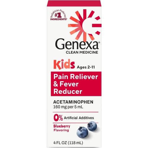 Genexa Children's Acetaminophen Made Clean, Fever Reducer for Kids, 4 fl oz