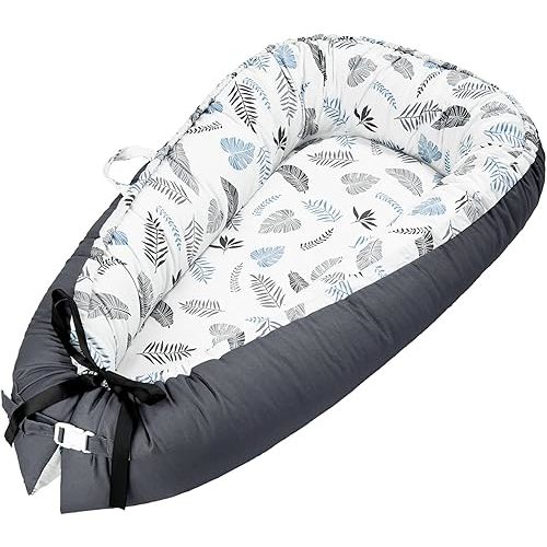 Baby Lounger-Baby Lounger for Newborn 0-24 Months, Baby Lounger Cover & Soft Baby Nest Cover Babies Essentials Gifts,Dock A Tot Portable Infant Lounger