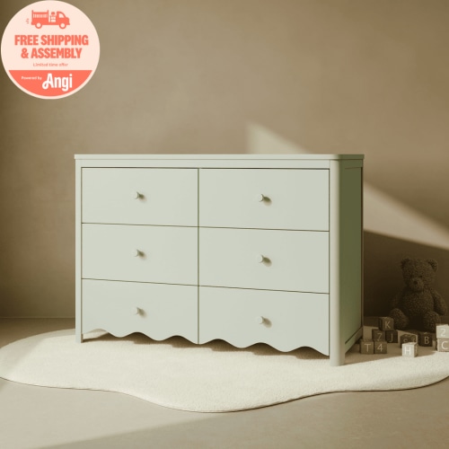 Art of Nursery by Storkcraft Casablanca 6 Drawer Nursery Dresser, Sage