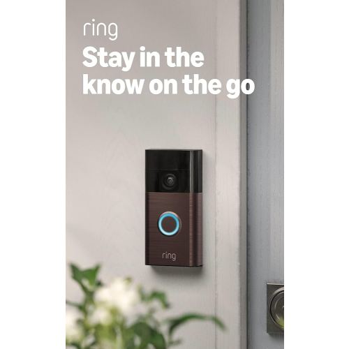 Ring Battery Doorbell, Home or business security with Head-to-Toe video, Live View with Two-Way Talk, and Motion Detection & Alerts, Venetian Bronze