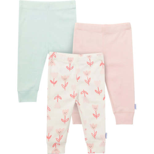 3-Pack Baby Girls Flowers Active Pants