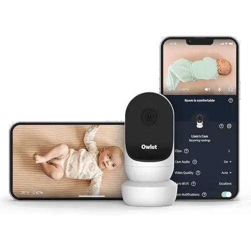 Owlet Cam Smart Video Baby Monitor with Video Camera and Audio - Secure WiFi, 1080p Night Vision, Customize Cry, Sound and Motion Alerts, 2-Way Audio, Mounting kit