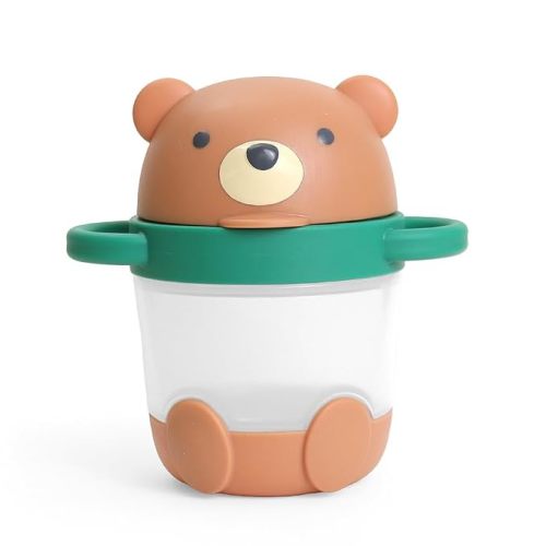 Itzy Ritzy Snack Cup with Attached Lid and Easy-Grip Handles (Bear)