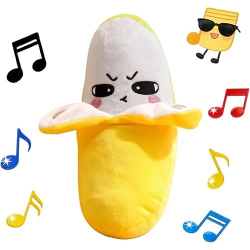Child Musical Sensory Toy,Interactive Plush Toy with Sounds,Yellow Banana