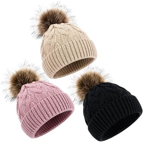 DANMY Baby Beanie Hat, Infant Newborn Toddler Winter Warm Knit Cap for Little Boys Girls, Winter Warm Hat