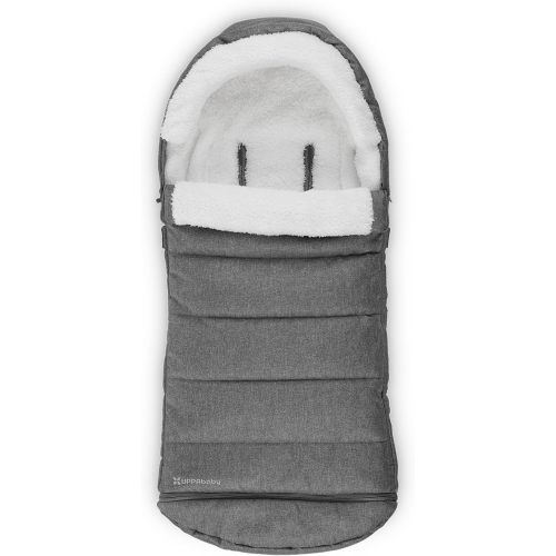 UPPAbaby CozyGanoosh Footmuff - Easily Attaches to UPPAbaby Strollers + RumbleSeat - Ultra-plush, Weather-Proof - Winter Stroller Cover - Greyson (Charcoal Mélange)