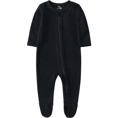 O2 BABY Baby Boys Girls Organic Cotton Zip-Front Sleeper Pajamas, Footed Sleep 'n Play