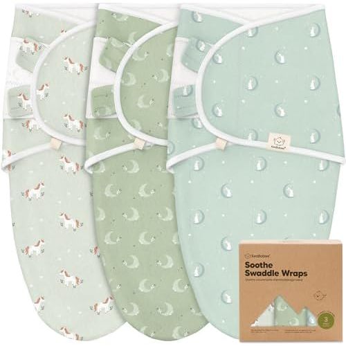 KeaBabies 3-Pack Organic Baby Swaddles for Newborns, Infant (0-6M)