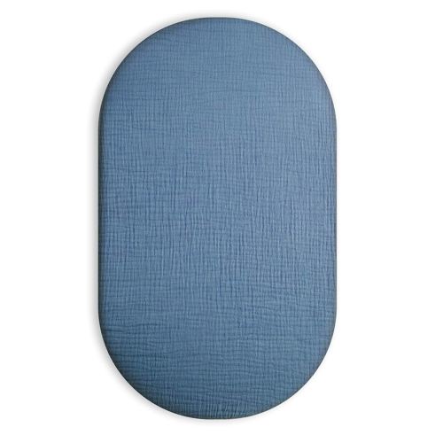 Bassinet Sheet for Baby Boy and Girl, Universal Fit for Rectangle, Oval, Hourglass Bassinet Mattress, Moses Basket Sheets (Blue)
