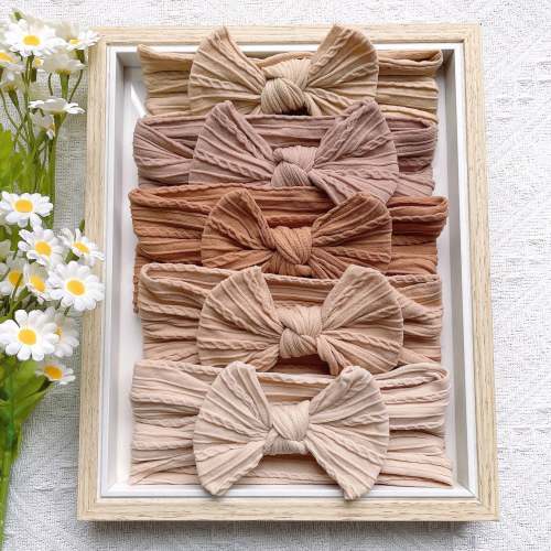5pcs Baby Bow Headband Set (One Size)