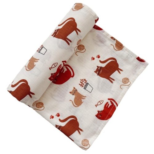 Muslin Swaddle, Cats