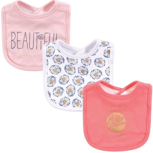 Yoga Sprout Baby Girl Cotton Bandana Bibs 3pk, Hello Sunshine, One Size