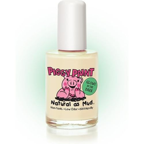 Piggy Paint Nail Polish, Non-Toxic - Radioactive (Clear, Glows in the Dark)