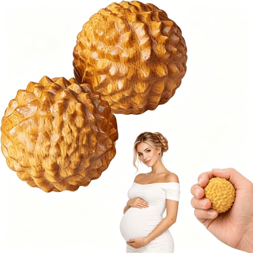 XIRQI 2 Pcs Acupressure Balls for Labor | Labor Comb for Pain,Acupressure Ball,Hand Massage Ball,Spiky Stress Relief,Natural Labor and Delivery Essentials