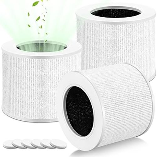 2 Pack Core Mini Replacement Filter Compatible with LEVOIT Core Mini Air Purifier, Core Mini-P, 3-in-1 High Efficiency H13 Filter, Part No. Core Mini-RF (2 Filter and 8 Fragrance Sponge)