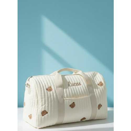 Maternity Bag, Newborn Bag, Embroidered with Name - Diaper Bag Ideal for Baby's First Day Suitcase and Outings - Personalized Gift