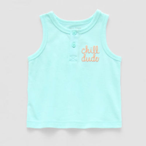 Okie Dokie Baby Boys Henley Neck Tank Top