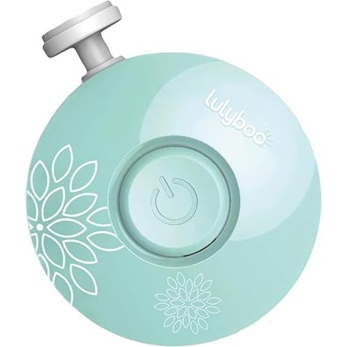 Lulyboo Electric Baby Nail Trimmer - Newborn & Toddler Safe Nail File with 6 Gentle Buffers, LED Light, Easy-Safe Design, Gentle & Noise-Free, Pediatric-Approved & Travel-Friendly Baby Grooming Tool