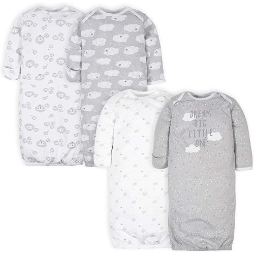 Gerber Unisex Baby 4-Pack Sleeper Gown 0-6 Months