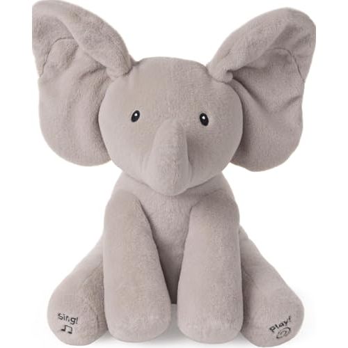 GUND Baby Flappy Elephant 12-Inch Interactive Animated Musical Baby Toy | Talking Elephant with Movements, Musical Toy Teaches Cause-and-Effect and Sings, Promotes Self-Soothing and Tactile Play