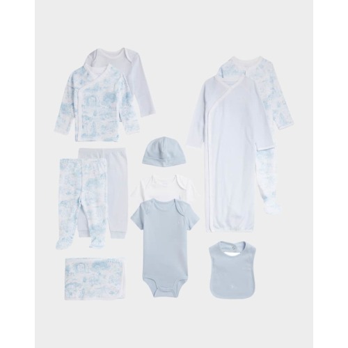 Boy's 11-Piece Cotton Interlock Gift Set, Size Newborn-9M