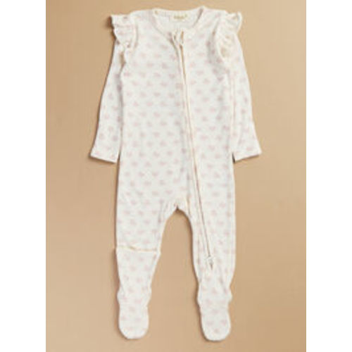 Annie Mini Bows Footie in Pink | Tullabee
