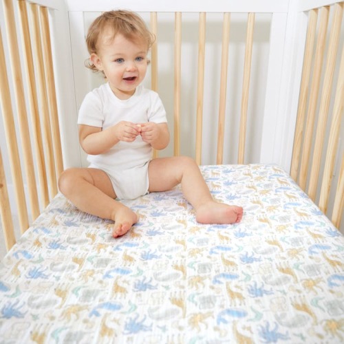 essentials cotton muslin crib sheet