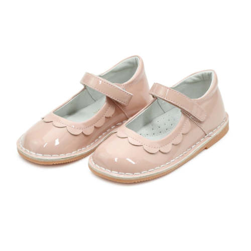 Violette Patent Cream Scalloped Petal Mary Jane - Toddler Girls Classic Shoes – Size 8