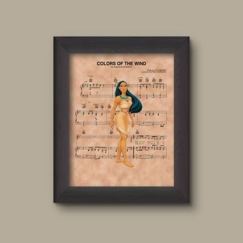 Pocahontas, Colors Of The Wind Sheet Music Art Print