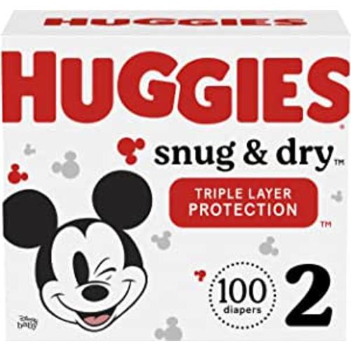 Amazon.com: Huggies Snug & Dry Baby Diapers, Size 2 (12-18 lbs), 100 Ct : Everything Else
