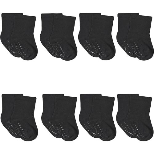 Gerber baby-boys 8-pack Wiggle-proof Jersey Crew Socks