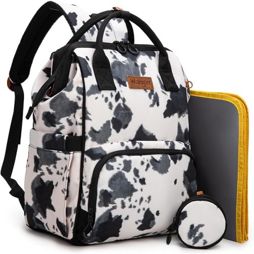 Wrangler Diaper Bag Backpack Aztec Callie Bag Travel Backpack Purses Western Multi-Function Baby Bags for Mom