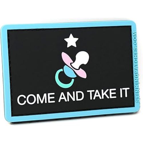 Come and Take It Pacifier Diaper Bag PVC Hook and Loop Patch | Funny Tactical Patch