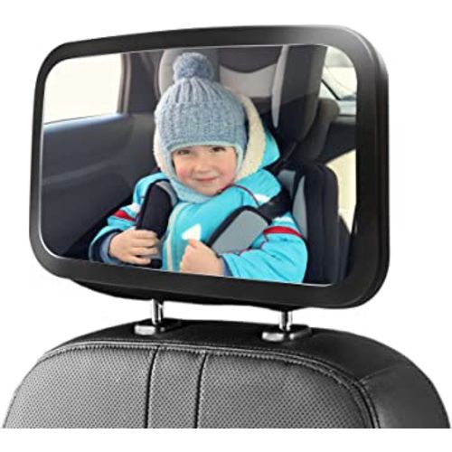Baby Car Mirror, Safety Car Seat Mirror For Rear Facing Infant, Easy Monitor Rear Facing Car Seat Fully Adjustable With 360°, Wide Crystal Clear View, Shatterproof, Crash Tested
