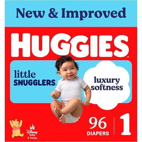 Huggies Little Snugglers Diapers - Size 1, 96 Count