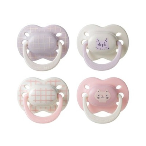 Tommee Tippee Ultimate Fit Pacifier 0-6m - Club House Collection Pink - 4pk: Silicone, BPA-Free