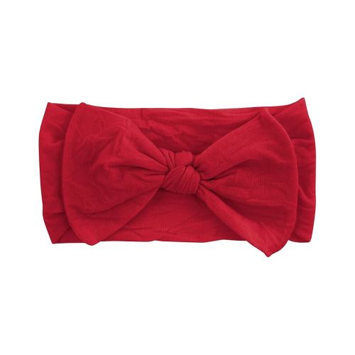 Wee Ones Stretch Nylon Baby Band with Nylon Bowtie - Red (6-24 months)