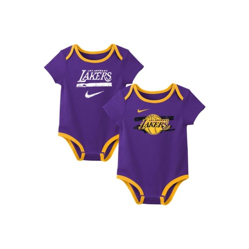 Infant Nike Purple Los Angeles Lakers Courtside Premier 2-Pack Bodysuit Set