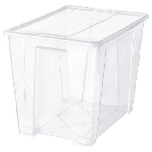 SAMLA Box with lid - clear 22 ½x15 ¼x16 ½ "/17 gallon