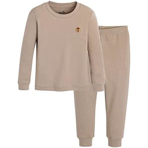 moimoln 6M-8Y Modal Cotton Solid Soft Breathable Baby Toddler Boys Girls Snug fit Pjs Long Sleeve Pajamas Set Sleepwear Daily